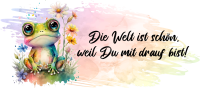 Tasse Frosch Die Welt ist sch&ouml;n