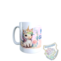 Tasse Einhorn Kacktage in Glitzer tunken