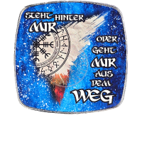 Magnet Vikings Steht hinter mir eckig Metall