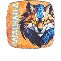 Magnet Vikings Walhalla Wolf eckig Metall