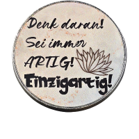 Magnet Denk daran rund Metall