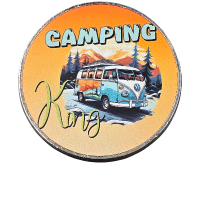 Magnet Camping King rund Metall