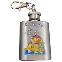 Flachmann Rathaus Bamberg silber Schl&uuml;sselanh&auml;nger