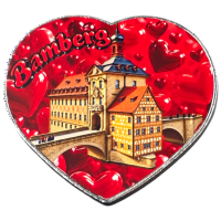 Magnet Altes Rathaus Herzen Bamberg Herz Metall