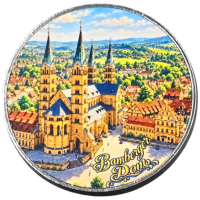 Magnet Dom Bamberg m&auml;rchenhaft rund Metall