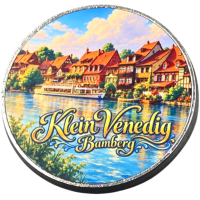 Magnet Klein Venedig Bamberg m&auml;rchenhaft rund Metall