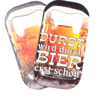 Flaschen&ouml;ffner Durch Bier wird Edelstahl