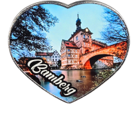 Magnet Altes Rathaus Bamberg Herz Metall