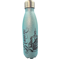 Flasche Rathaus blau/glitzer