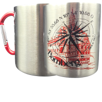 Tasse Kompass Rathaus Edelstahl