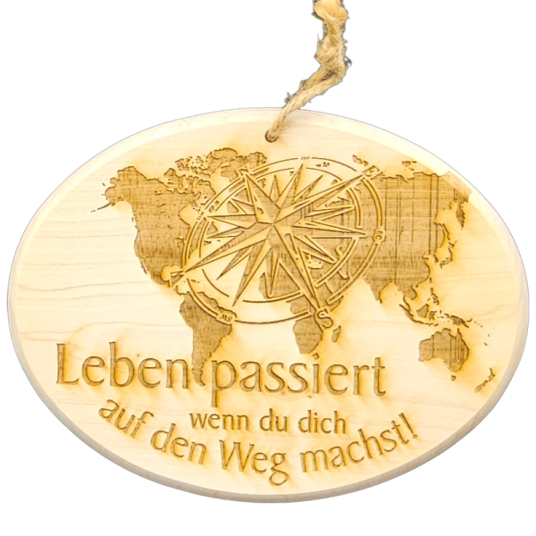 Schild Buche Leben passiert