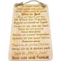 Schild Buche In diesem Haus