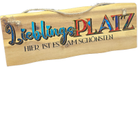Schild Akazie Lieblingsplatz