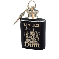Flachmann Dom Bamberg schwarz Schl&uuml;sselanh&auml;nger