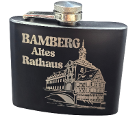 Flachmann Rathaus Bamberg schwarz